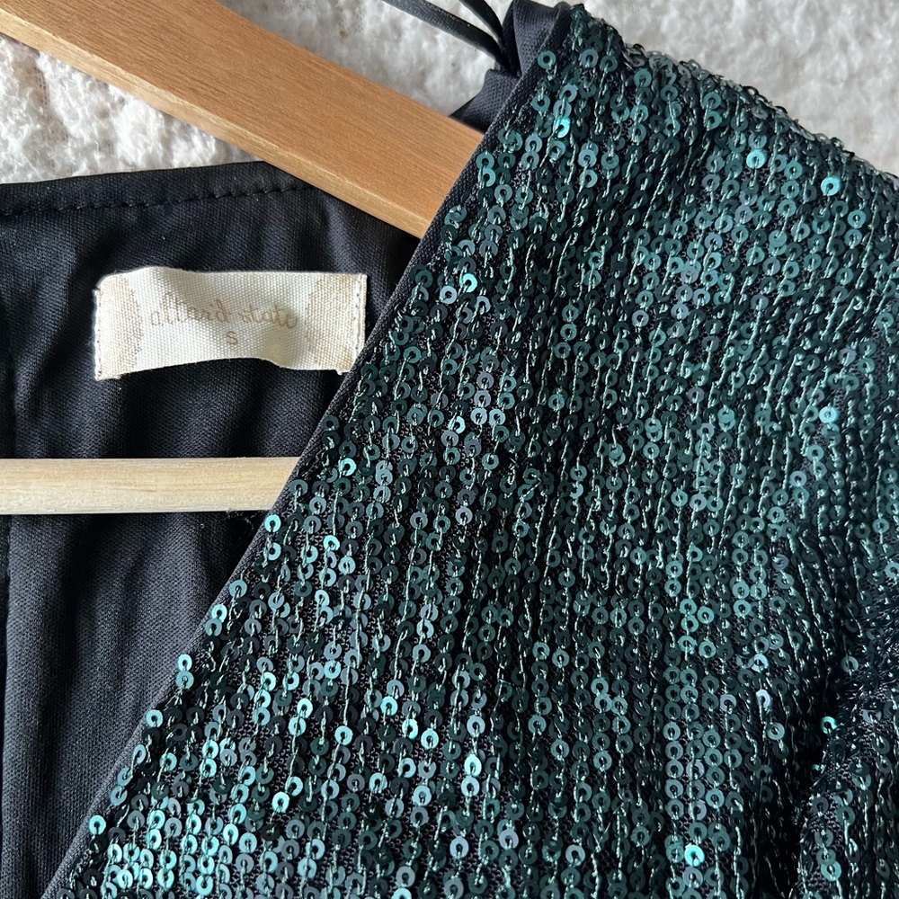 Allison Taylor Emerald Sequin Blazer